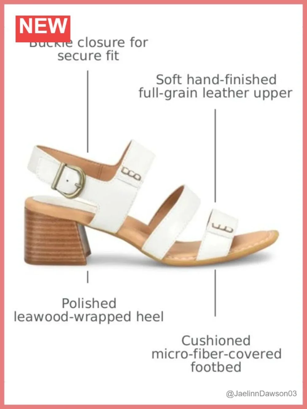 Women's Secan Leather Heeled Sandals with Block Heel, Open Square Toe